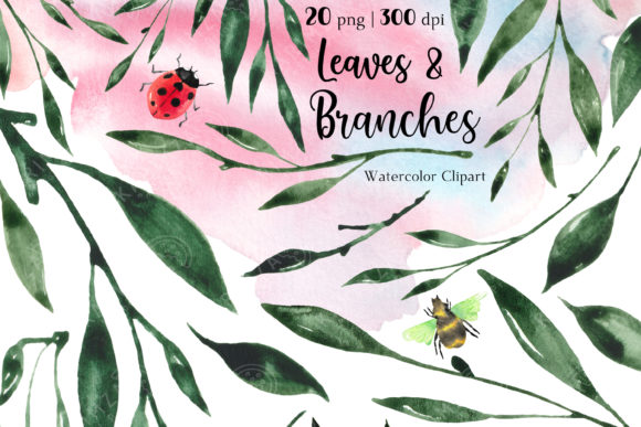 Download Watercolor Botanical Clip Art - Premium Bundle