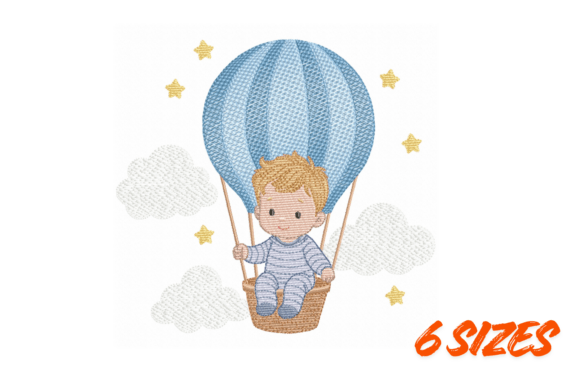Download Baby Boy Balloon Embroidery Design - Baby boy Collection