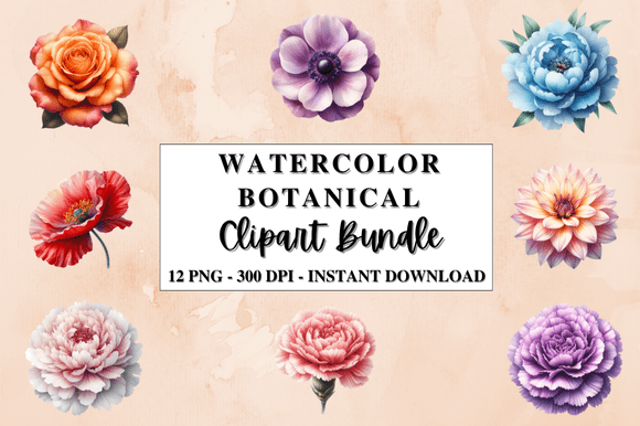Download Watercolor Botanical Clipart Bundle - Premium Resources